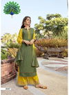 Mehndi Colour Festive Wear Ready Made Fancy Embroidered Suit 4047